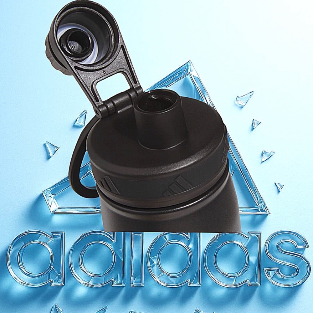 Adidas Matte Black Sports Bottle - Picture 3 of 6